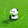Miniaturas Fofas de Panda de Bambu para Micro-Paisagens, Acessórios DIY para Decoração de Jardim, Mini Enfeites
