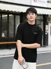 Camiseta de Manga Corta con Estampado de Letras para Hombre, Nuevo Verano 2026, Top Casual Holgado Versátil Estilo Pareja para Mujer
