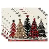 Amazon Manteles Navideños Muñeco de Nieve Árbol de Navidad Manteles Decoración de Mesa de Comedor Occidental Manteles Aislantes Fiesta Navideña