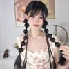 Banda para miopía artículos para el cabello peluca coleta femenina agujero nieve con trenza de calabaza coleta dulce fresca trenza retorcida trenza boxeadora coleta doble