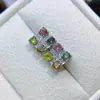 Venta al por mayor de fábrica Pendientes Populares de Turmalina Natural con Incrustaciones de Plata S925 Piedra Principal 3*3 Joyería de Lujo Venta Directa de Fábrica