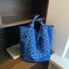Mochila Dupla Face Transfronteiriça Bolsa de Lona Floral Feminina Verão Novo Estilo Pequena Fresca Simples Bolsa Tote Versátil Bolsa de Ombro