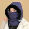 Sombrero Lei Feng Cálido con Forro de Polar para Invierno, Protección para los Oídos, para Mujeres, Esquí y Ciclismo, Máscara de Nieve a Prueba de Viento, Bufanda para el Cuello Integrada