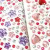Pegatinas de Diamantes Acrílicos Creativas Personalizadas para Niñas, DIY, Pegatinas de Diamantes con Pegamento Trasero de Colores, Pegatinas de Decoración Facial