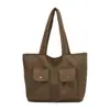 Bolsa de Lona de Gran Capacidad para Mujer 2025 Nuevo Estilo Estudiante Universitario Viaje Diario Bolsa para Computadora Bolso Cruzado Simple Bolso de Hombro