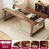 Mesa de té y sillas soporte para té mesa para preparar té patas de madera maciza para oficina estilo chino nuevo balcón de casa mesa de losa grande mesa de centro para sala de estar