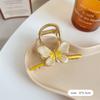 Pinza Mariposa Aceite Agarre Estilo Hada Exquisita Horquilla Parte Trasera Cabeza Sentido de Alta Gama Horquilla Disco Clip Tiburón Grande Adorno para el Cabello