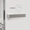 Fechadura de porta minimalista ecológica para uso doméstico, maçaneta de porta interna de madeira de nogueira, magnética, silenciosa, universal para quarto e banheiro