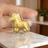 Colgante pequeño de caballo bañado en oro, (tener dinero inmediatamente) llavero, amuleto de teléfono de oveja pequeña, pequeño regalo para atraer clientes a la tienda de bancos y seguros