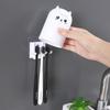 Portacepillos de dientes creativo de pared, vaso de plástico grueso para lavado, taza de enjuague bucal con forma de gato Kawaii, 73 g