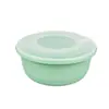 Caja Desechable Redonda para Llevar de Grado Alimenticio con Tapa, Antirrobo, Sellada, Impresible