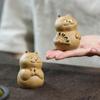 Mascota de Té de Arcilla Púrpura Yixing Gato de la Suerte Adorno Gato Pequeño Creativo Decoración de Té para el Hogar Portainciensos Set de Té Kung Fu Accesorios