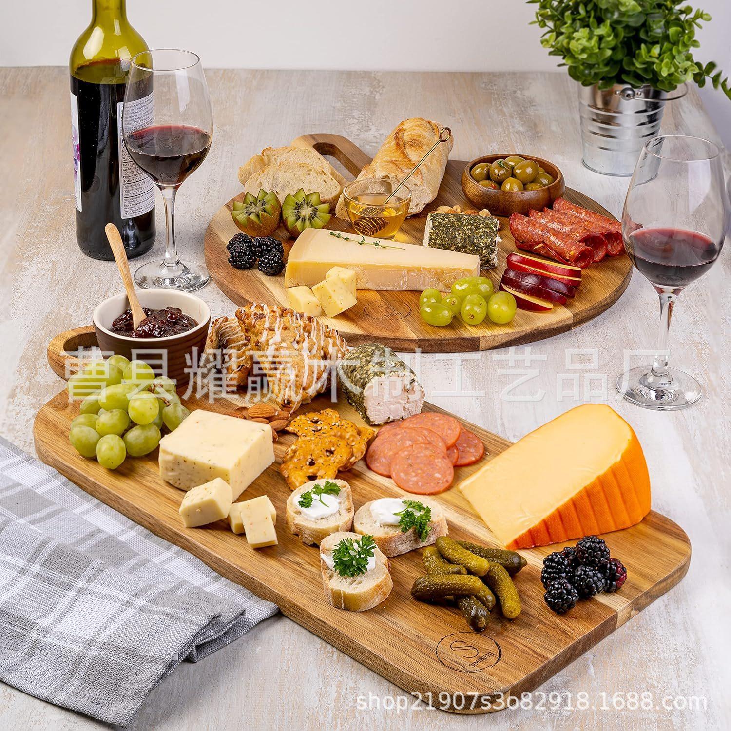 相思木切菜砧板 厨房双面切菜板 面包牛排水果点心托盘 可定制