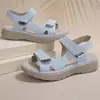 Sandalias deportivas de exportación del sudeste asiático, talla grande, cierre de velcro, estilo deportivo, suela gruesa para mujer, transfronterizas, chanclas de playa de punta abierta, disponibles en Wish
