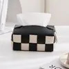 Caixa de Lenços para Carro Tipo Pendurar Sensação de Alto Padrão Interior do Carro Couro Feminino Criativo Caixa de Lenços Deslizante Caixa de Apoio de Braço do Carro Pacote de Lenços Deslizante