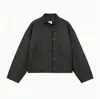 Moda de Primavera 2026 para Mujer de AliExpress Transfronterizo, Chaqueta Abrigo Elegante y de Moda con Cuello Alto, Botón de Nudo de Lino