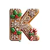 Explosiones Transfronterizas Navidad Árbol de Navidad 26 Decoraciones de Letras de Jengibre Colgante Pequeño de Letra Colgante