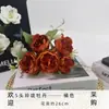 Atacado Transfronteiriço de 5 Flores de Peônia Exquisitas para Decoração de Fotografia Residencial, Jardinagem Artificial, Styling de Casamento e Arranjo de Flores