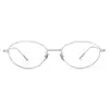 Armazón de gafas ojo de gato de titanio puro 10g ultra-ligero armazón plateado para mujer, estilo de alta gama M30883, apariencia sofisticada, apariencia natural, gafas de prescripción