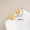 Acero Inoxidable Estilo Coreano Nicho Estilo Fresco Creativo Plegado Amor Pendientes para Mujer Joyería de Lujo Ligero Temperamento Pendientes Venta al por Mayor