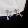Oferta Especial Brazalete de Oreja con Borla de Circonita de Nicho, Pinza de Oreja de Lujo Ligero de Gama Alta, No Requiere Perforación, Nuevo Diseño para Mujeres, Estilo Nupcial Simple