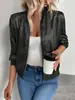 Transfronterizo europeo y americano 2025 primavera y otoño nuevo estilo color liso patchwork fino moda abrigo corte ajustado y adelgazante chaqueta casual top