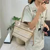 Bolsa tejida de arcoíris popular de verano 2026 nuevo modelo bolsa de playa para vacaciones bolsa de trabajo bolsa de playa de paja para ocio al aire libre