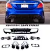Adecuado para 15-21 Mercedes-Benz W205 C180 200 260 Modificado C63Amg 43 Lip Trasero y Tubo de Escape Brabus