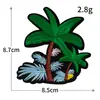Serie Árbol de Coco Planta Verde Pegatinas de Tela Bordada Nuevo Bordado por Computadora Transfronterizo Pegatinas Termofusibles Pegatinas para Planchar Parches para Ropa