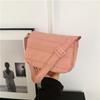 2024 Bordado Nuevo Color Sólido Fresco y Suave Estilo Lazy Bolso Cuadrado Pequeño Bandolera para Mujer