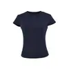 Camiseta Minimalista de Cuello Redondo y Manga Corta, Nueva de Verano Ajustada Deportiva Casual Básica