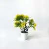 Planta artificial decorativa de pino de bienvenida en maceta para interior y exterior, nuevo arreglo de estilo chino para estudio y sala de estar, flores artificiales, plantas verdes, bonsái, maceta pequeña