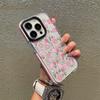 Funda Floral Dulce para Teléfono 16 Superventas Transfronterizo iPhone 15 Anti-Caídas Transparente Apple 17 Borde de Doble Color Funda para Teléfono