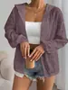 Primavera/Verano 2026 Transfronterizo Amazon Temu Comercio Exterior Europeo y Americano Chaqueta Nueva para Mujer, Color Sólido Casual con Cremallera Manga Larga