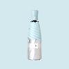 Paraguas Automático de Cinco Pliegues y Siete Varillas Paraguas Protector Solar de Pegamento Plateado Titanio Paraguas Plegable para Mujer Paraguas de Sol de Color Sólido Ins
