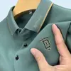 (Se admite la entrega en una sola pieza) Camiseta de manga corta para hombre de verano bordada talla grande polo shirt moderna de negocios Comercio exterior Al por mayor