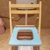 Silla de tocador de madera maciza para ancianos, Taburete de tocador de madera para mujeres embarazadas, Silla de inodoro portátil simple para uso en el hogar por ancianos