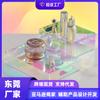 Caja Acrílica Colorida Taza de Té Juego de Té Cosméticos Popular Organizador de Mascarillas Faciales Caja de Almacenamiento de Escritorio Cesta de Almacenamiento Escandinavo