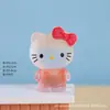 Nueva Decoración de Manualidades de Resina de Gato Coloridas Translúcidas Mate Figura Linda Creativa de Moda Adorno para Coche de Escritorio