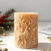 Vela Perfumada Cilíndrica em Relevo de Natal Molde de Silicone DIY Soldado Quebra-Nozes Cilindro Velas de Lembrança