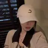 Gorra de béisbol con logo simple de la letra C, nuevo modelo de otoño, parte superior suave, circunferencia de cabeza grande, versátil para deportes, hace que la cara se vea más pequeña, gorra de visera