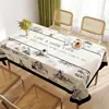 Toalha de Mesa Estilo Francês, Impermeável, à Prova de Óleo, Lavável, Retangular, Resistente ao Calor, Capa para Mesa de Jantar, Luxo Leve, Sensação de Alta Qualidade, Capa para Mesa de Centro em PVC