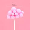 Paquete de 10 Decoraciones para Pastel de Cumpleaños Bola de Pelusa Nube Inserción Arcoíris Luna Nube Blanca Globo Aerostático Adornos de Inserción