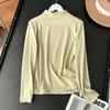 ¡Fábrica Dai de primera línea! ¡Ajuste ceñido y adelgazante recomendado! Camiseta interior de terciopelo para mujer, suave y amigable con la piel, de cuello medio, para Otoño e Invierno