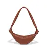 Moda Europeia e Americana Transfronteiriça Venda Quente Chifre de Boi Bolsa de Meia-Lua Tecida à Mão Elegante Leve Luxo Bolsa de Ombro Transversal de Axila
