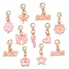 Accesorios de joyería de aleación multicolor y multiestilo, dijes colgantes de esmalte dorado KC, colgantes de flor, corazón, pentagrama y chile