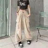 Pantalones Casuales de Trabajo Hip-Hop para Mujer Danza Jazz Sueltos Adelgazantes Pierna Ancha Deportivos Combinan con Todo Rectos Modernos