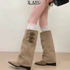 Botas largas de tacón alto de punta estilo chica hot europea y americana, botas de tacón alto de cuña por encima de la rodilla, botas de caña estrecha para personas menudas, botas de montar para mujer