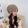 Gorros de Punto de Moda para Mujeres y Hombres, Gorros Calientes con Bordado de Letras, Moda Elegante para Adultos
