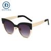 Defeng F1357 Gafas de Sol Europeas y Americanas para Mujer Gafas de Sol de Moda Gafas Metálicas Ojo de Gato para Mujer Transfronterizas